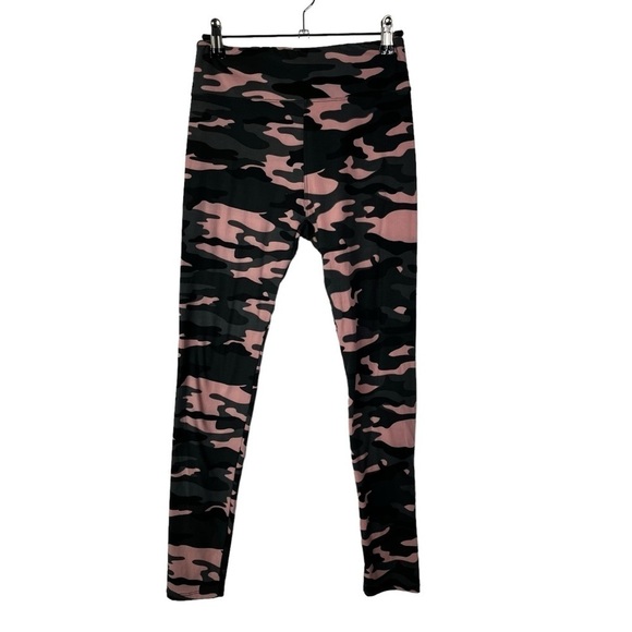Suzette Gray & Pink Camo Print Soft Leggings OS - Picture 1 of 3